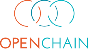 Image shows the OpenChain Logo, three interlinking circles with the text 'OPENCHAIN' below them